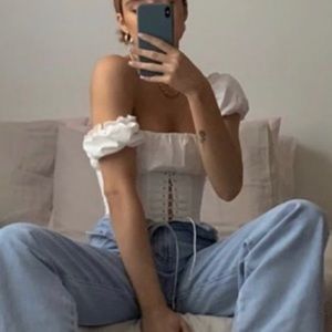 Forever 21 white crop top